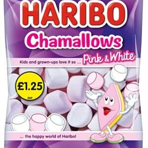 Haribo Pink & White Chamallows 140g - Priced at £1.25