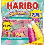Haribo Soda Twist Z!ng 176g - £1.25 Price Marked Pack with 10% Extra Free