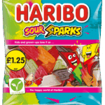 Haribo Sour Sparks 140g - Priced at £1.25