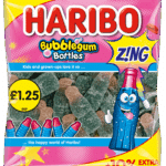 Haribo Z!ng Bubblegum Bottles 176g - Priced at £1.25 with 10% Extra Free