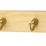 Headbourne Pine Wall-Mounted Cup Hook Rack with 4 Hooks