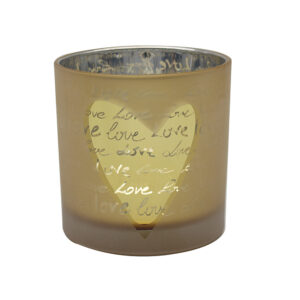 Heart-Shaped Mirror Candle Holder, 12CM