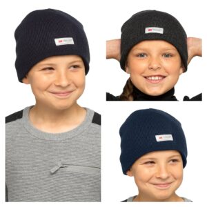 HEATGUARD KIDS BEANIE HAT WITH THINSULATE, PACK OF 12 (NO TURNUP)