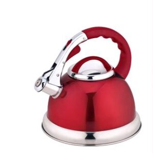 HIGHLANDS 3.5L Red Whistling Kettle, Induction-Compatible Stainless Steel