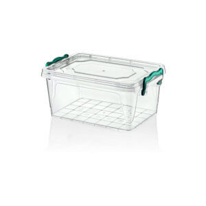 Hobby Transparent Rectangular 8L Storage Box with Clip Lid - 36.5x24x12cm