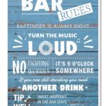 HOME DECOR WALL PLAQUE WITH BAR RULES