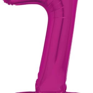 Hot Pink Giant Standing Foil Number 7 Balloon, 76 cm - Unique Party