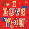 Husband's Valentine's Day Card - Vibrant Text