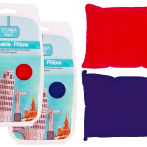 Inflatable Travel Pillow in Assorted Colors - 30 x 40 cm