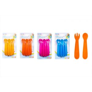 Initial Baby Feeding Spoon & Fork Set, Pack of 6