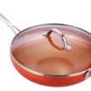 INNOVACOOK 30CM COPPER CERAMIC WOK WITH LID