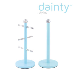 It appears you're referring to a specific product, the "Dainty Kitchen Roll Holder & Mug Tree Skyline Blue 2704 / 6736 A." This item is likely a kitchen accessory set designed...