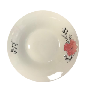 It looks like you are referring to a dining salad or dessert plate with a pink floral design, measuring 20 cm in diameter and 4 cm in height. The number "7080" might be a...