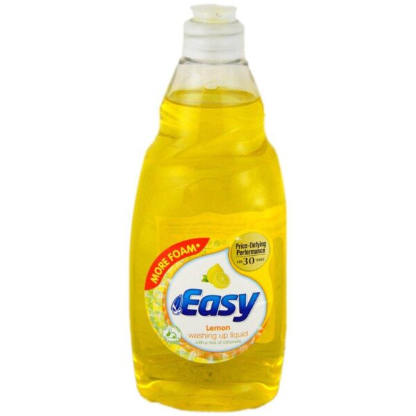 It looks like you're referring to a case of Easy Washing Up Liquid with a lemon scent, where each bottle is 500ml and the case contains 8 bottles. This type of product is...