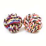 It looks like you're referring to a pet product description for a dog toy. This product is a teething knotted rope ball designed for dogs, with a diameter of 6.5 cm. It is...