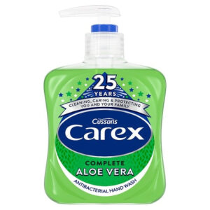 It looks like you're referring to a product: Carex Antibacterial Hand Wash Complete with Aloe Vera, in a 250ml bottle, sold as a case of 6. This type of product is typically...