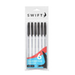 It looks like you're referring to a product description for a pack of ballpoint pens. The description "Pull Cap Ballpoint Pens 6pk Black Ink P3098" likely indicates a package...
