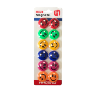 It looks like you're referring to a product description for a pack of fridge freezer magnets. This pack includes 12 assorted designs of smiley face magnets, and it seems to have...