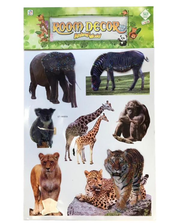 It looks like you're referring to a product description for large wall stickers featuring animals and dinosaurs, with assorted designs. These stickers are likely used for...