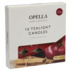 It looks like you're referring to a product listing for Opella Tealight Candles. These candles are apple and cinnamon scented, come in a pack of 16, and each has an approximate...