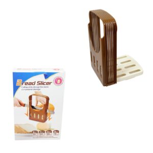 It seems like you are describing a bread slicer that has a collapsible design and offers four different slice thickness options: 30mm, 24mm, 20mm, and 15mm. The model or product...