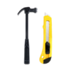 It seems like you are referring to a DIY tool set that includes a hammer and a Stanley knife. These are common tools used for various home improvement and repair tasks