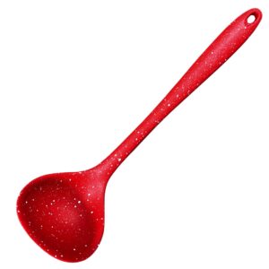 It seems like you are referring to a silicone ladle with the dimensions 8.5 x 29.5 cm, in a speckled red color, possibly with a product code of 10236. This item could be part of...