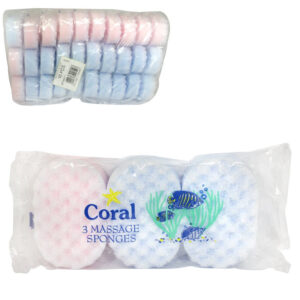 It seems like you are referring to a wholesale or bulk purchase of Coral Massage Sponges, with a package containing three sponges and a case containing ten such packages. If you...