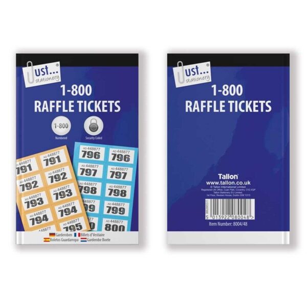 It seems like you're interested in a bulk purchase or deal involving cloakroom raffle tickets, each numbered from 1 to 800. A pallet deal of 1,200 sets would mean you are...