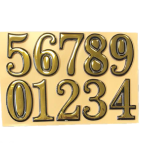 It seems like you're looking for information or details about a product, specifically an adhesive plastic house or bin numbers set that includes numbers from 0 to 9. The model...