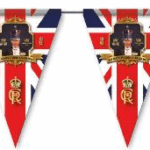 It seems like you're referring to a decorative item related to the coronation of King Charles III, specifically a bunting that is 3 meters long. The item appears to have a...