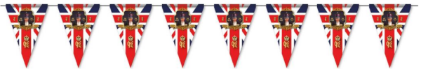 It seems like you're referring to a decorative item related to the coronation of King Charles III, specifically a bunting that is 3 meters long. The item appears to have a...