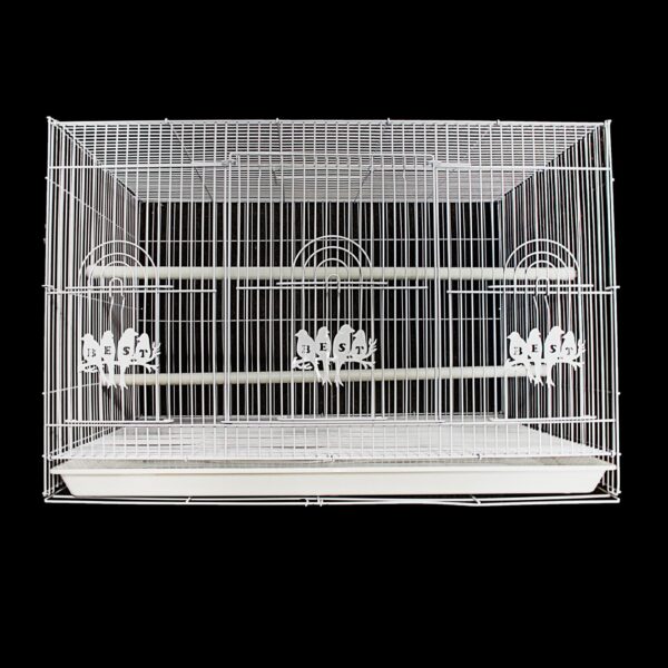 It seems like you're referring to a large white rectangular metal bird cage with dimensions of 60 x 40 cm. The model or product code appears to be "4950 A," and it might be...