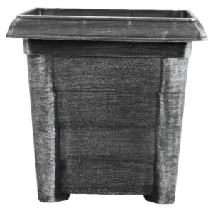 It seems like you're referring to a planter, possibly for gardening or decorative purposes. The dimensions are 32cm x 32cm, and it features a black color with bronze accents or...