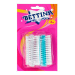 It seems like you're referring to a product called the "Bettina Nail Brush Twin Pack." This product likely includes two nail brushes designed for personal grooming and hygiene,...