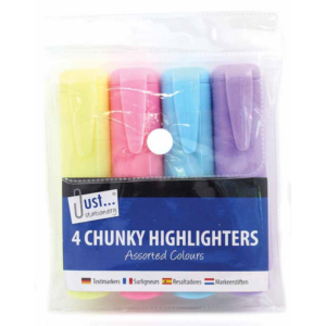 It seems like you're referring to a product description for a bulk purchase of highlighters. This item includes chunky highlighters in assorted pastel colors, packaged in a...