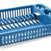 It seems like you're referring to a product description for a dish drainer set. This set typically includes compartments or sections to hold plastic plates, cutlery, and...