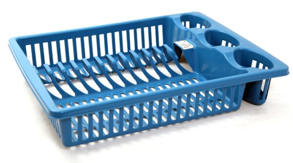 It seems like you're referring to a product description for a dish drainer set. This set typically includes compartments or sections to hold plastic plates, cutlery, and...