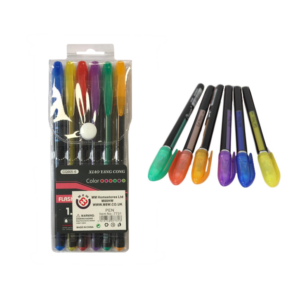 It seems like you're referring to a product description for a pack of colored gel pens. This pack includes six gel pens with a 1.0 mm tip size, offering assorted colors. The...