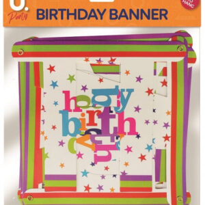 It seems like you're referring to a product description for a paper banner garland, specifically a "Happy Birthday" lettered bunting. The "P2711" likely denotes the product...