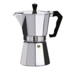 It seems like you're referring to a product description for an octagonal aluminum mocha coffee maker, which has a capacity of 9 cups or 450ml. The dimensions are approximately...
