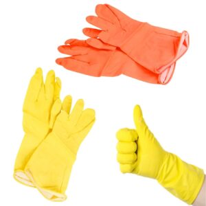 It seems like you're referring to a product description for large yellow/orange latex household cleaning gloves, possibly with a code "1138" and a mention of "Parcel Rate" which...