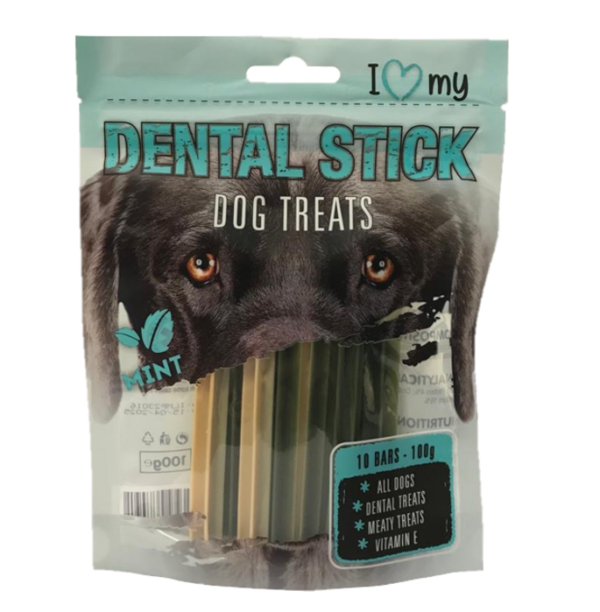 It seems like you're referring to a product description for pet dog treats. These are dental sticks with a mint flavor, and the package contains 100 grams of the product. The...