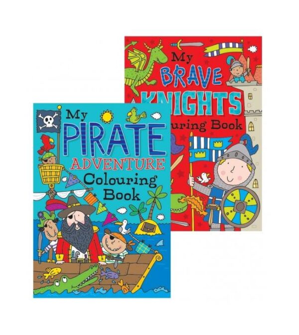 It seems like you're referring to a product listing for a coloring book titled "Pirates & Knights Colouring Books Fun Crafts School Home x 1 P2804." This item appears to be a...