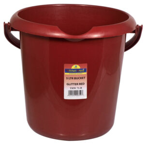 It seems like you're referring to a specific type of bucket. A "Bucket with Handle & Spout, 5 Litre, Red" would be a container designed for holding and pouring liquids, with a...