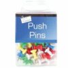 It seems you're referring to a bulk package of push pins, specifically an assorted colors set with 50 push pins per pack, and a case containing 12 of these packs. This product...