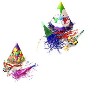 It seems you're referring to a product called "Paper Birthday Party Hat Set Assorted Designs 1253." This product likely includes a set of paper party hats featuring various...