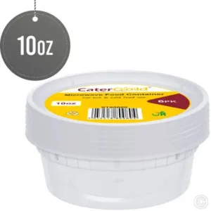 It seems you're referring to a product description for a pack of round plastic food storage containers. These containers have a capacity of 10 ounces each and come in a pack of...