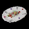 It seems you're referring to a product description for a serving tray. The tray is designed with a "fruit jewelled" pattern, suggesting a decorative design featuring fruits,...