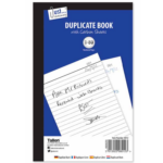 It sounds like you are referring to a case of duplicate books that use carbon sheets to create copies of written documents. These are often used for creating duplicate records...